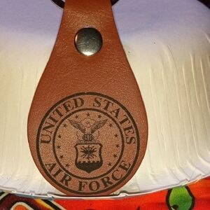 United States Air Force Leather Keychain